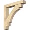 Ekena Millwork Merced Block Rough Sawn Bracket w/ Offset Brace, Douglas Fir, 6"W x 34"D x 34"H BKT0604X34X34MRC05RDF - alternate 1